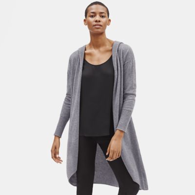 cashmere hooded cardigan