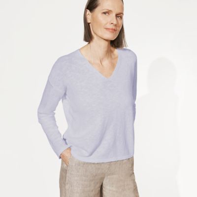 eileen fisher linen cotton sweater