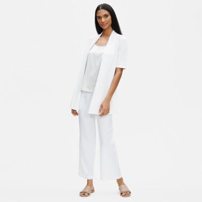 white short sleeve cardigan