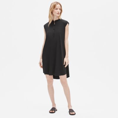 eileen fisher mandarin collar shirtdress