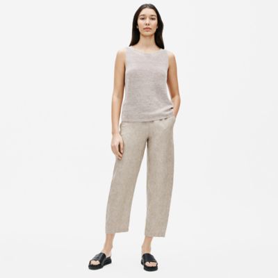 Washed Organic Linen Delave Lantern Pant | EILEEN FISHER