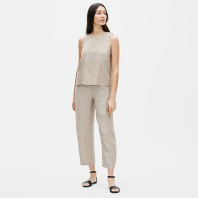 Washed Organic Linen Delave Shell Eileen Fisher