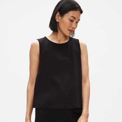 eileen fisher cotton stretch jersey shell