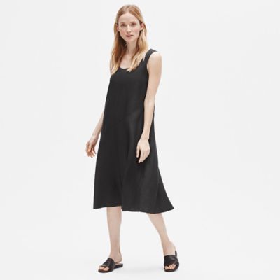 eileen fisher black tank dress