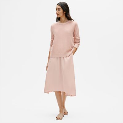 eileen fisher sandwashed tencel slip dress
