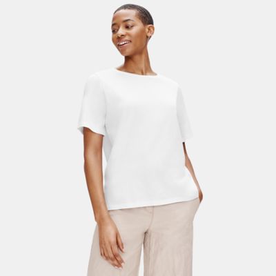 eileen fisher white tee shirt