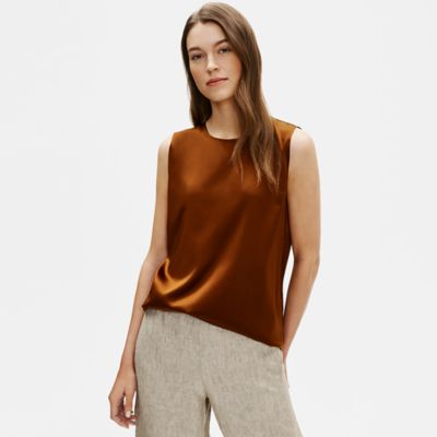 eileen fisher silk charmeuse top