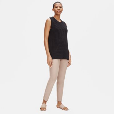 eileen fisher system washable stretch crepe slim pant