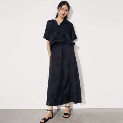 eileen fisher navy skirt