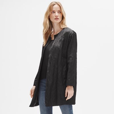 eileen fisher silk coat