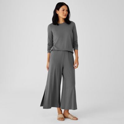 wide leg pants with slits