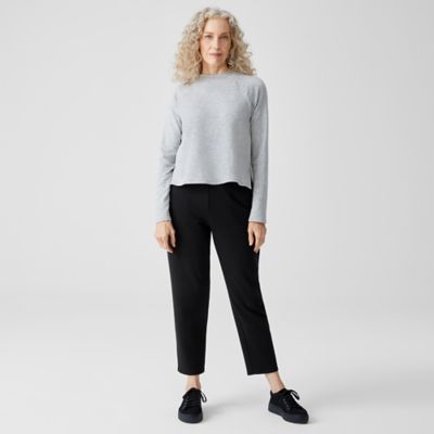 Cozy Brushed Terry Tapered Ankle Pant