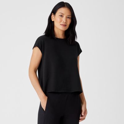 Cozy Brushed Terry Square Top | EILEEN FISHER