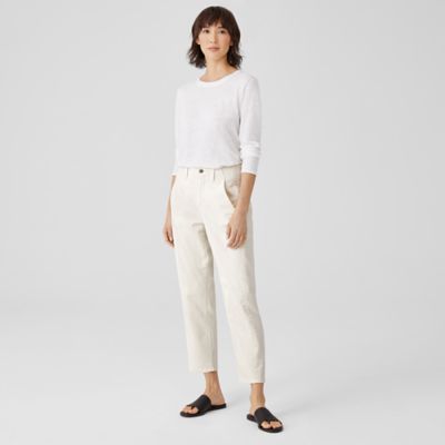 Undyed Organic Cotton Stretch Ankle Jean