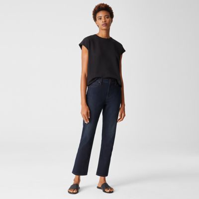 Organic Cotton Stretch Straight Ankle Jean