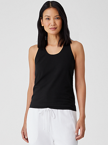 Traceable Organic Cotton Jersey Racer-Back Tank
