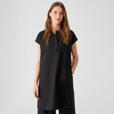 eileen fisher linen shirtdress