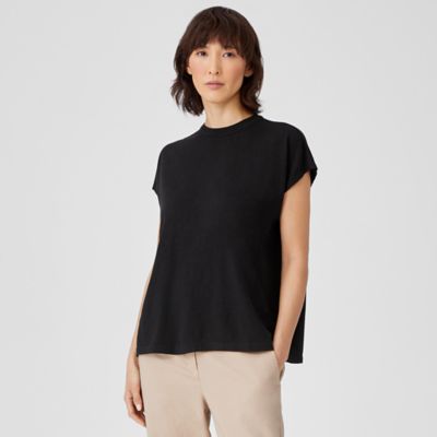 eileen fisher organic cotton slub tee