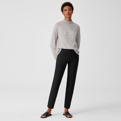 Washable Stretch Crepe Pant with Wide Yoke