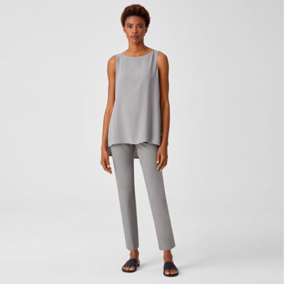 Washable Stretch Crepe Slim Ankle Pant