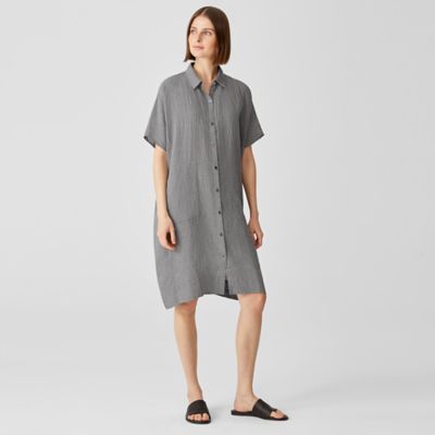 eileen fisher linen shirtdress