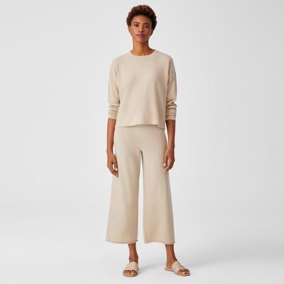 Italian Cashmere Straight Cropped Pant | EILEEN FISHER