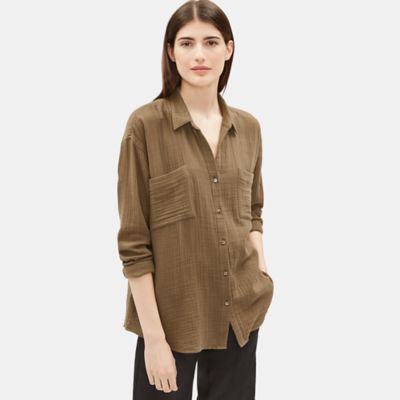 eileen fisher gauze top