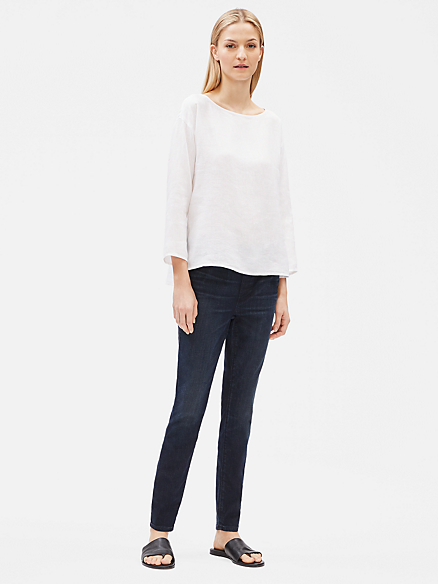 Eileen Fisher White Organic Cotton Stretch Denim Jeggings Jeans sz XS NWT