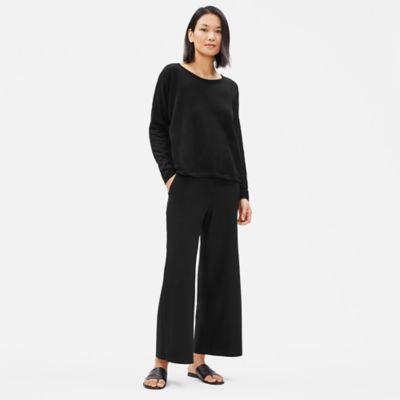 eileen fisher wide leg crepe pants