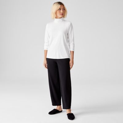 eileen fisher scrunch neck top