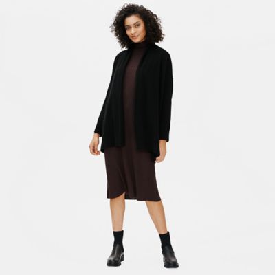 boxy black cardigan
